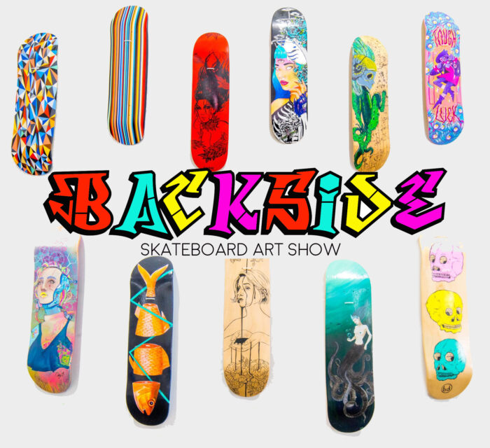 banner for skateboard art show