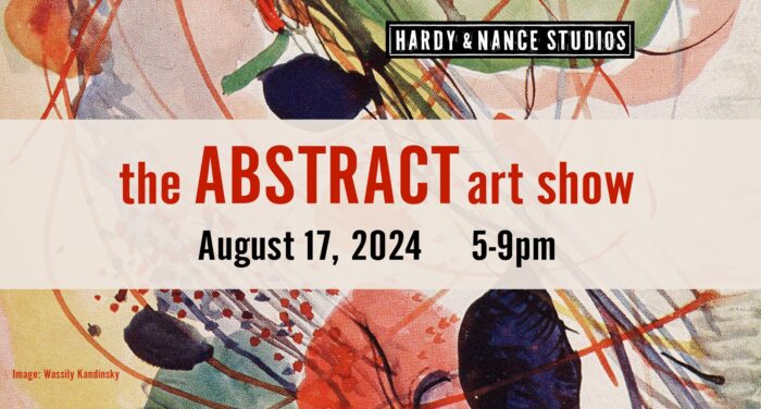 banner for the Abstract art show